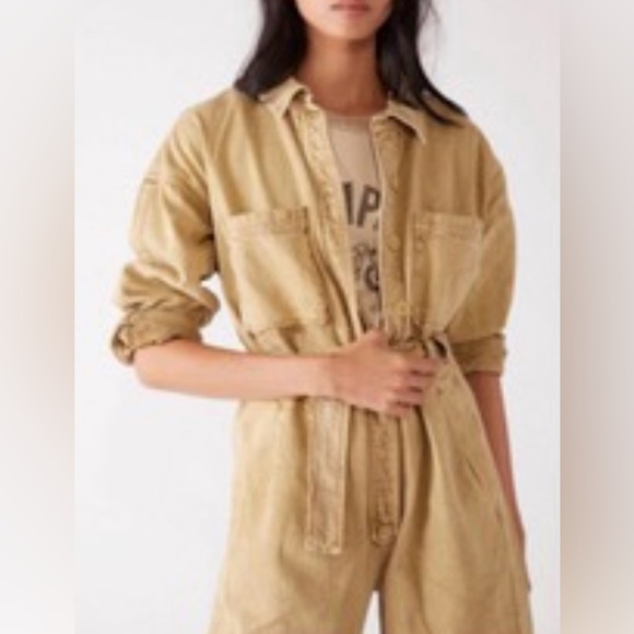 Free people size M jumpsuit Wayward Super Slouch Coveralls - Picture 1 of 8